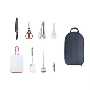 8 Piece Camp Kitchen Cooking Utensil Set