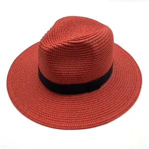 Beach Panama Hats Paper Women Men Straw