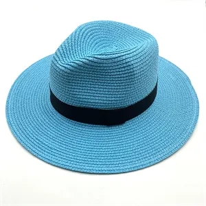 Beach Panama Hats Paper Women Men Straw