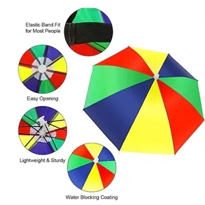 Head Umbrella Hat Summer Popular Sun With Elastic Band
