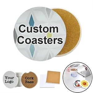 Marble Style Ceramic Drink Coaster for Tabletop Protection