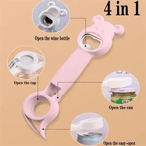 Multipurpose 4-in-1 Beer Bottle Opener Cap Tightening Device