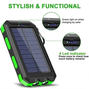 Solar Mobile Power 8000mAh With Outdoor Compass