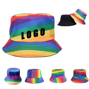 Stylish Tie-Dye Colorblocked Striped Fisherman's Hat