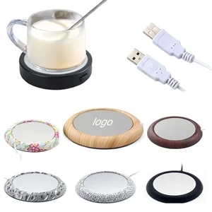 USB metal base heated coasters