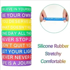 1/2" Width Silicone Wristband Custom Bracelet