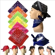 22" x 22" Multi-Purpose Bandana Headbands