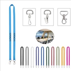 3/4" Custom Open Ended Polyester Lanyard w/ Badge Holder