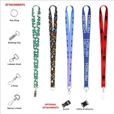 3/4" Polyester Custom Printed Lanyard
