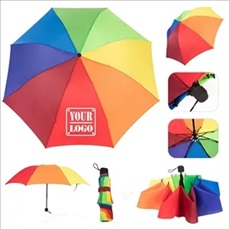 38 Inch 8 Panel Folding Advertising Rainbow Umbrella