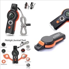 7-in-1 Multi-Purpose Survival  Multi-function Safety Whistle