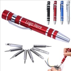 8 in 1 Aluminum Pen-Style Tool Kit
