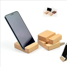 Bamboo Block Phone Stand