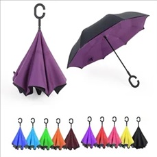Car Reversible Straight Pole Double Tier Umbrella
