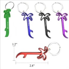 Coconut Tree Shaped Bottle Opener with Keychain