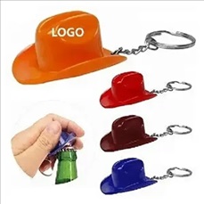 Cowboy Hat Bottle Opener Keychain