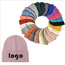 Embroidered warm knit hat Embroidered warm knit hat