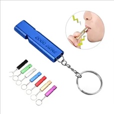 Emergency Survival Double Tube Whistle Keychain