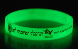 Glowing silicone bracelet