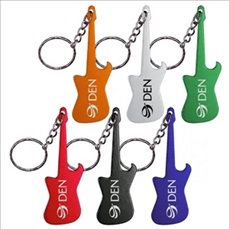 Guitar Shaped Bottle Opener with Keychain