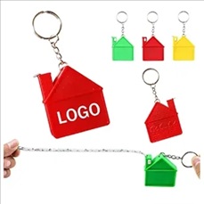 House-Shaped Tape Measure With Keychain
