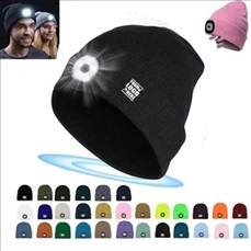 Knit Beanie With LED Light