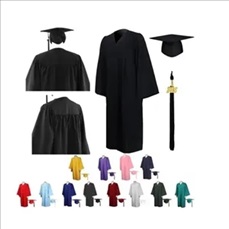 Matte Graduation Gown Cap Tassel Set