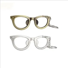 Metal Bottle Opener Keychain With Sunglasses Shape