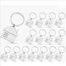 Metal House Shape Keychain