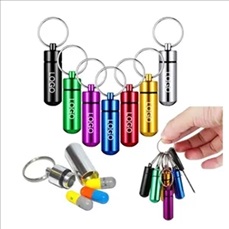 Mini Aluminum Storage Sealed Box Keychain