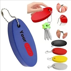 Oval PU Float Keychain