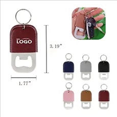 PU Stainless Steel Bottle Opener Keychain