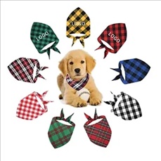 Plaid Pet Triangle Bandana Bib Scarf for Dog And Cat