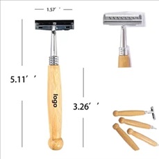 Reusable Wood Handle Shaver