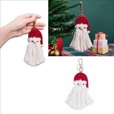 Santa tassel keychain