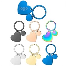Stainless Steel Heart Style Keychain