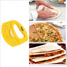 Stainless steel hand-held pizza cutter