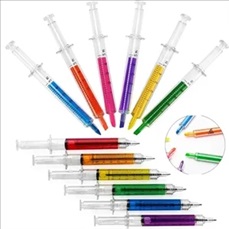 Syringe Highlighters Fluorescent Needle Watercolor Pen