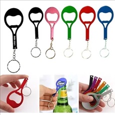 Tennis Racket Shape Bottle Opener w/Key Chain