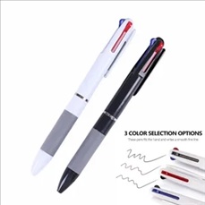 Three-color press ballpoint pen