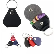 Triangle Leather Case Keychain for Guitar Pick