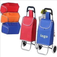 Two Wheeled Hand Pulled Grocery Cart Shopping Bag