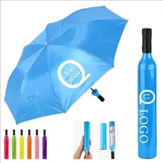Wine bottle shape folding umbrella